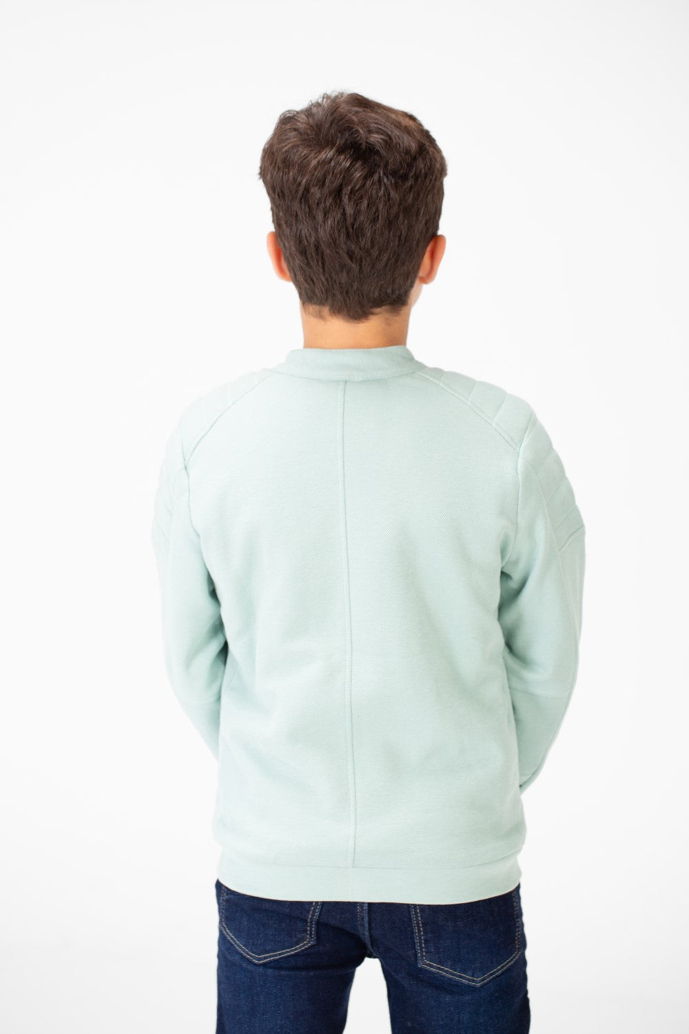 Boy's Padded Gabardine Jacket With Full Zipper Closure