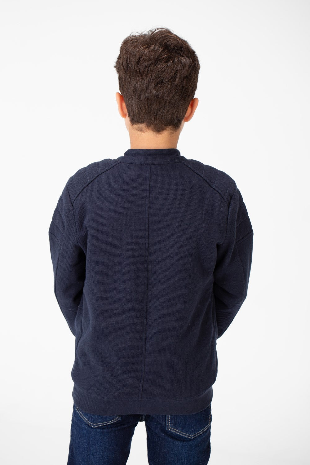 Boy's Padded Gabardine Jacket With Full Zipper Closure