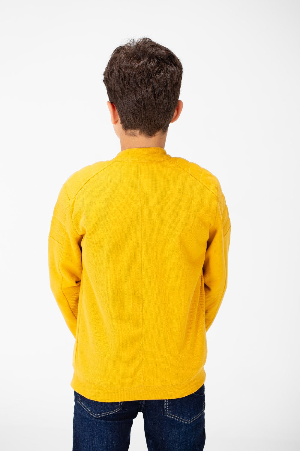 Boy's Padded Gabardine Jacket With Full Zipper Closure