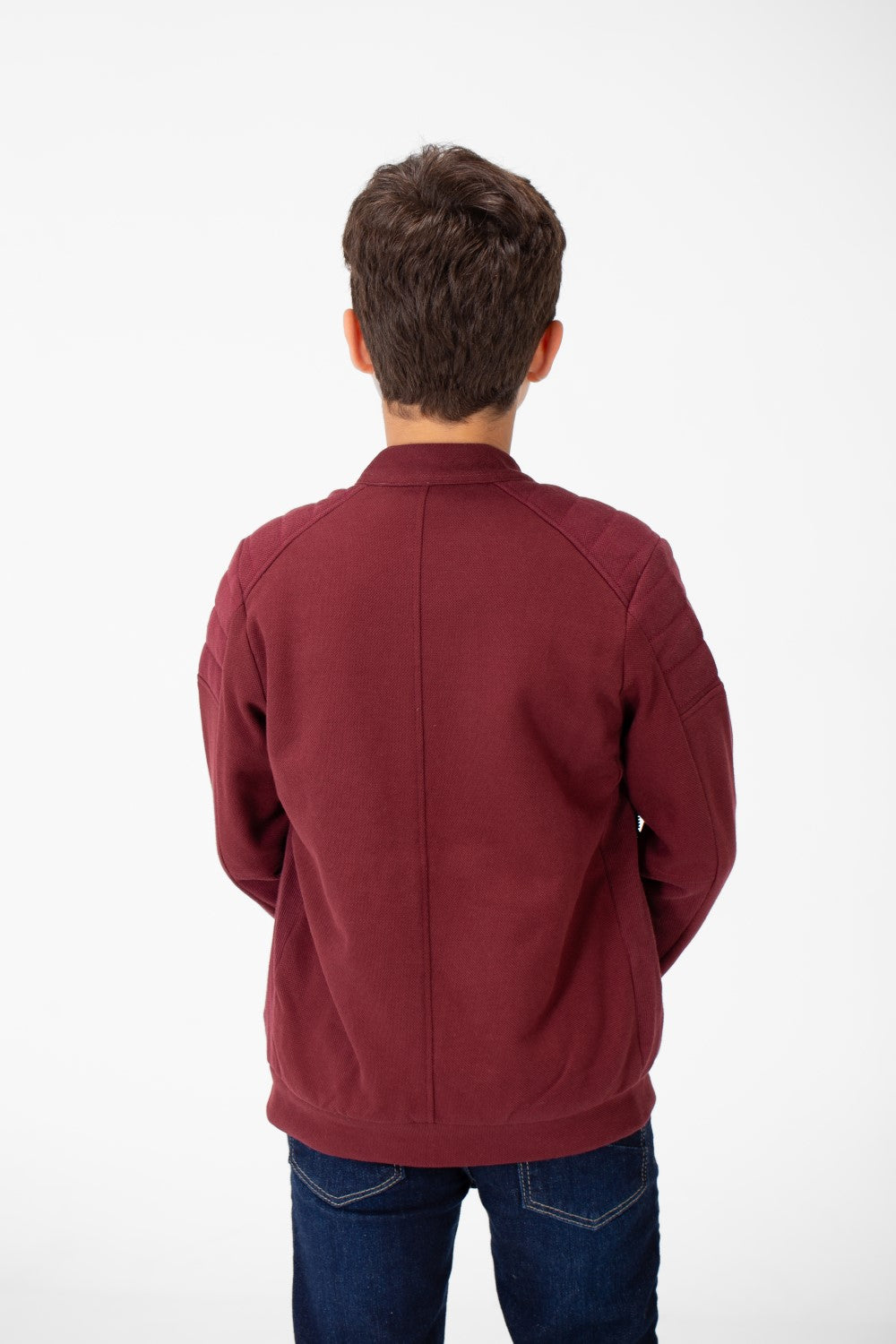 Boy's Padded Gabardine Jacket With Full Zipper Closure