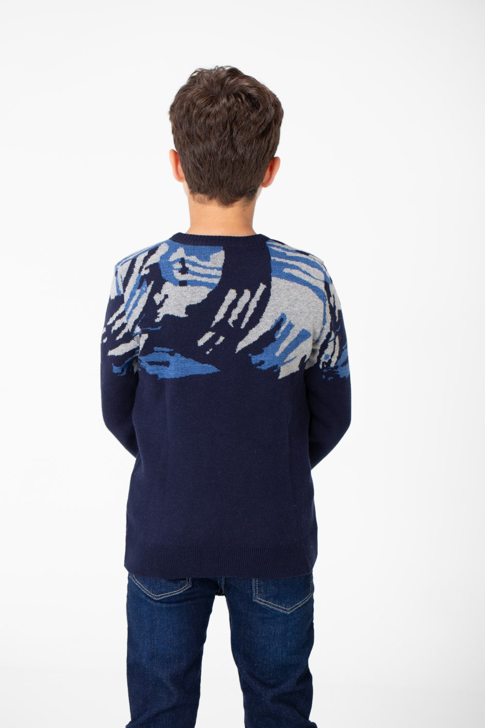 Boy's Round Neck Long Sleeves Jakar Pullover