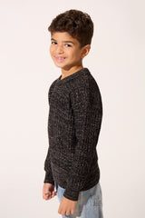 Boy's Tomato Slim Fit Jakar Cotton Crew Neck Pullover
