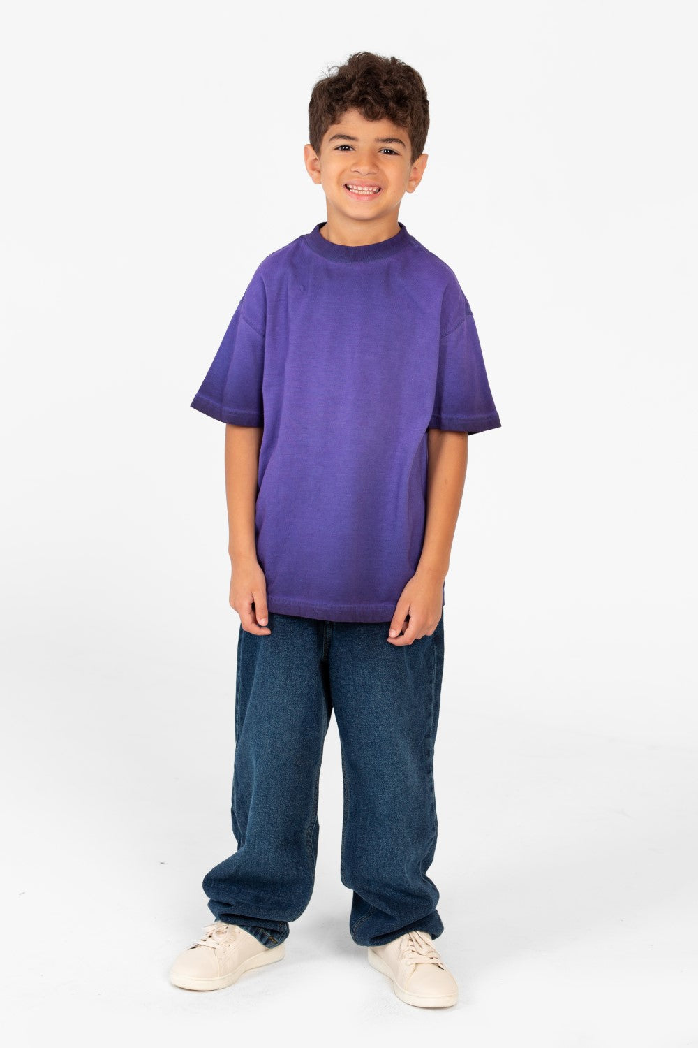 قميص صيفي أساسي واسع بأكمام نصفية للأولاد