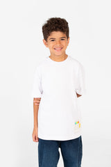 قميص نصف كم واسع أساسي للأولاد