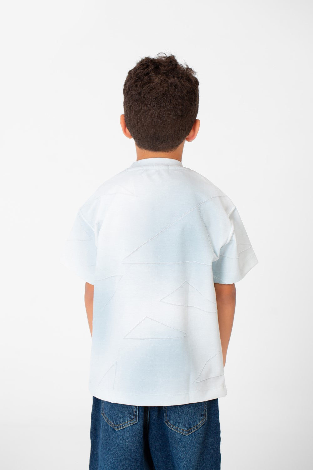 قميص أولاد بأكمام قصيرة وياقة دائرية أساسي مريح من خامة عالية الجودة