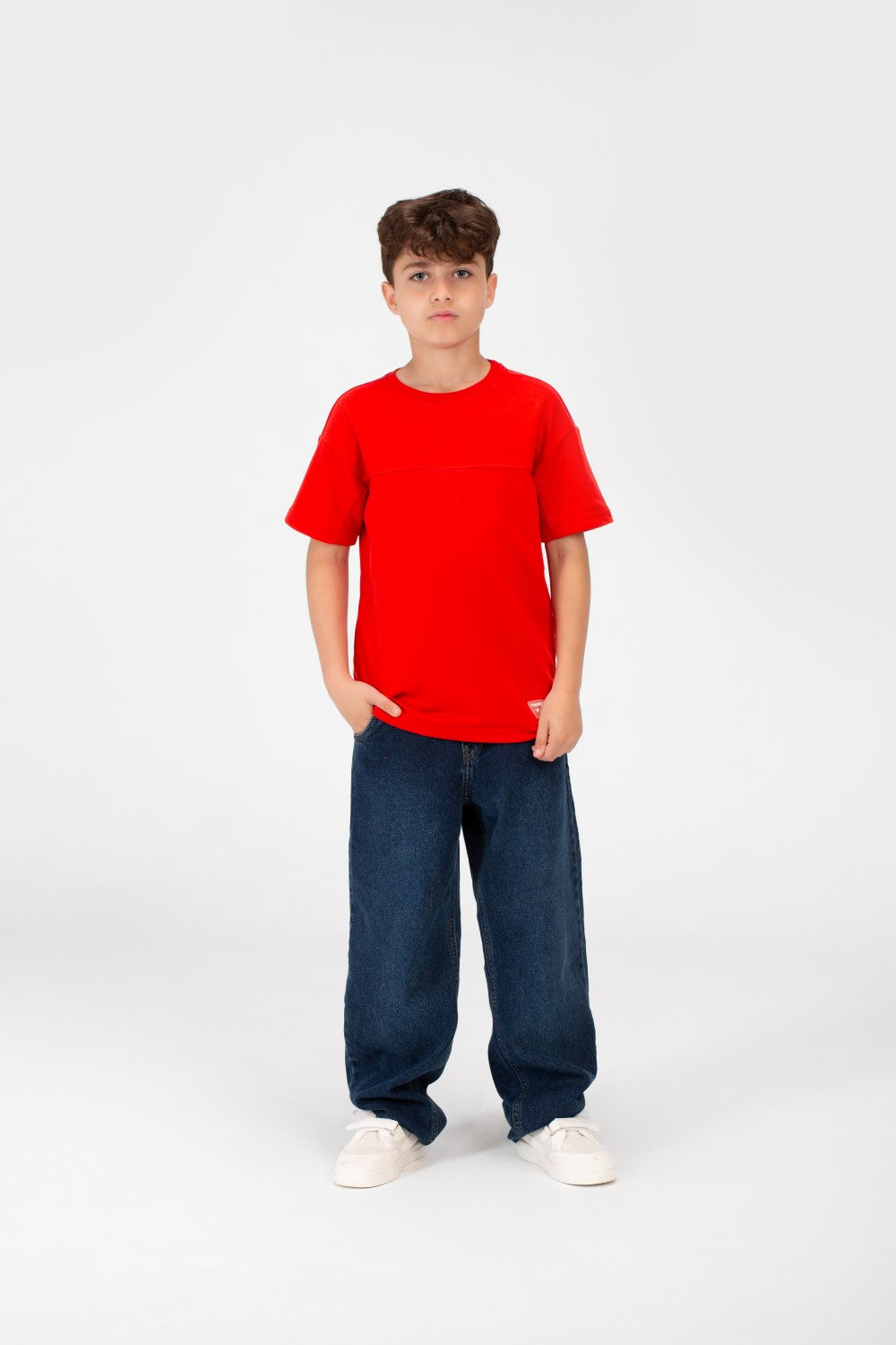 قميص نصف كم أساسي عالي الجودة للأولاد