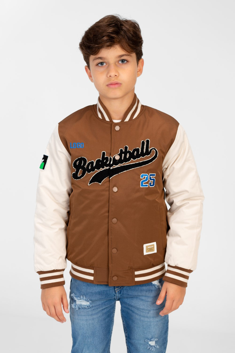Boy's Varsity Waterproof Long Sleeve Baseball Jacket