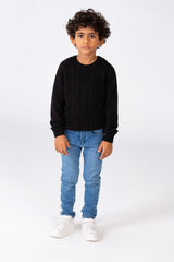 Boy's Pullover With A Round Neck And Long Sleeves In Breathable Material