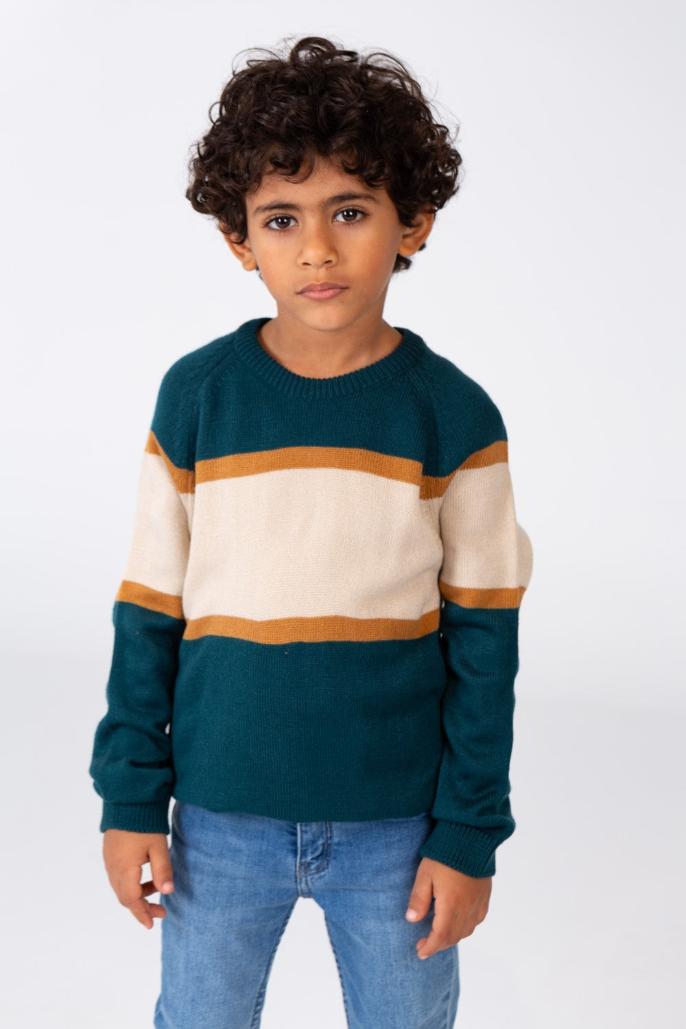 Boy's Regular Fit Crew Neck Pullover