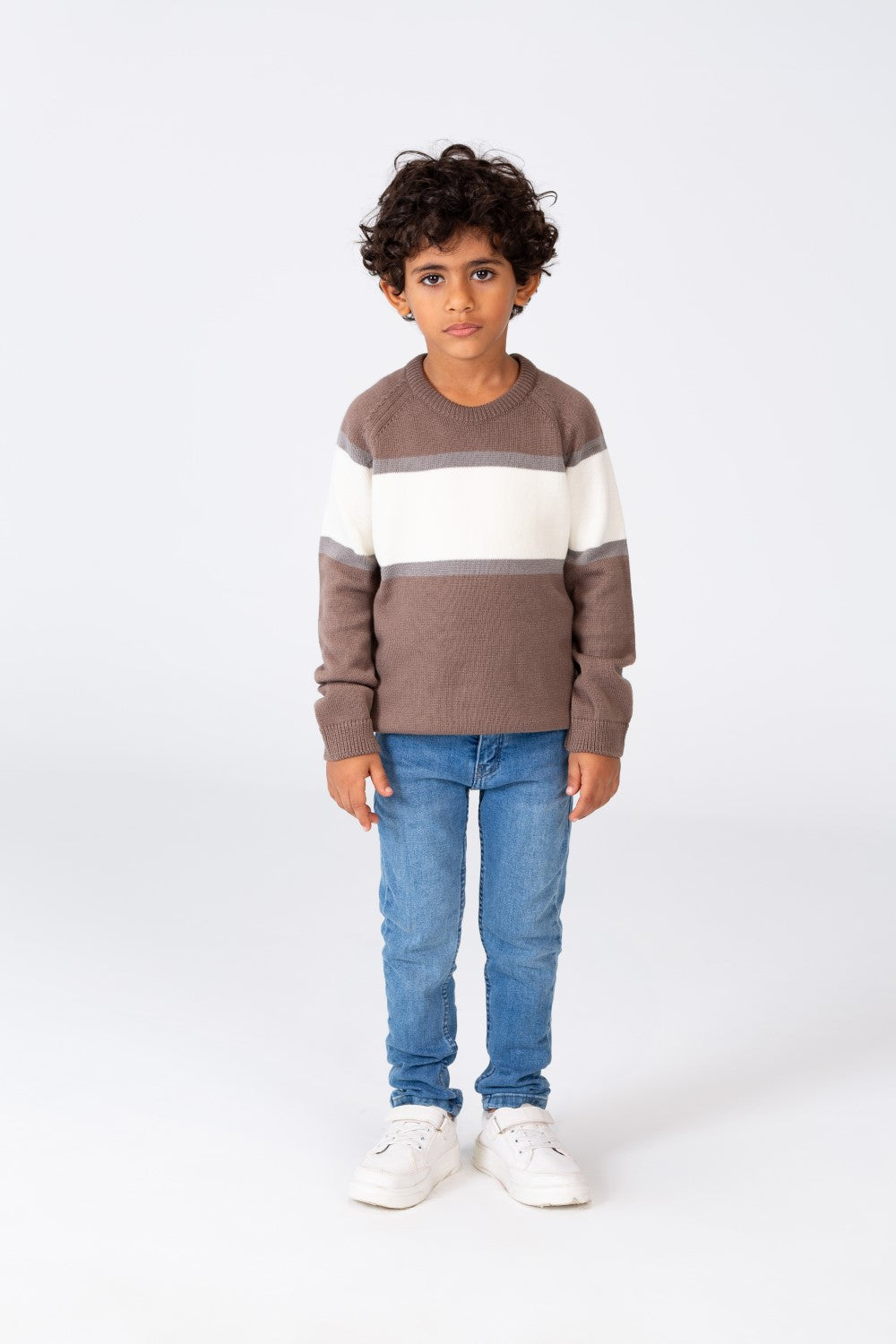 Boy's Regular Fit Crew Neck Pullover