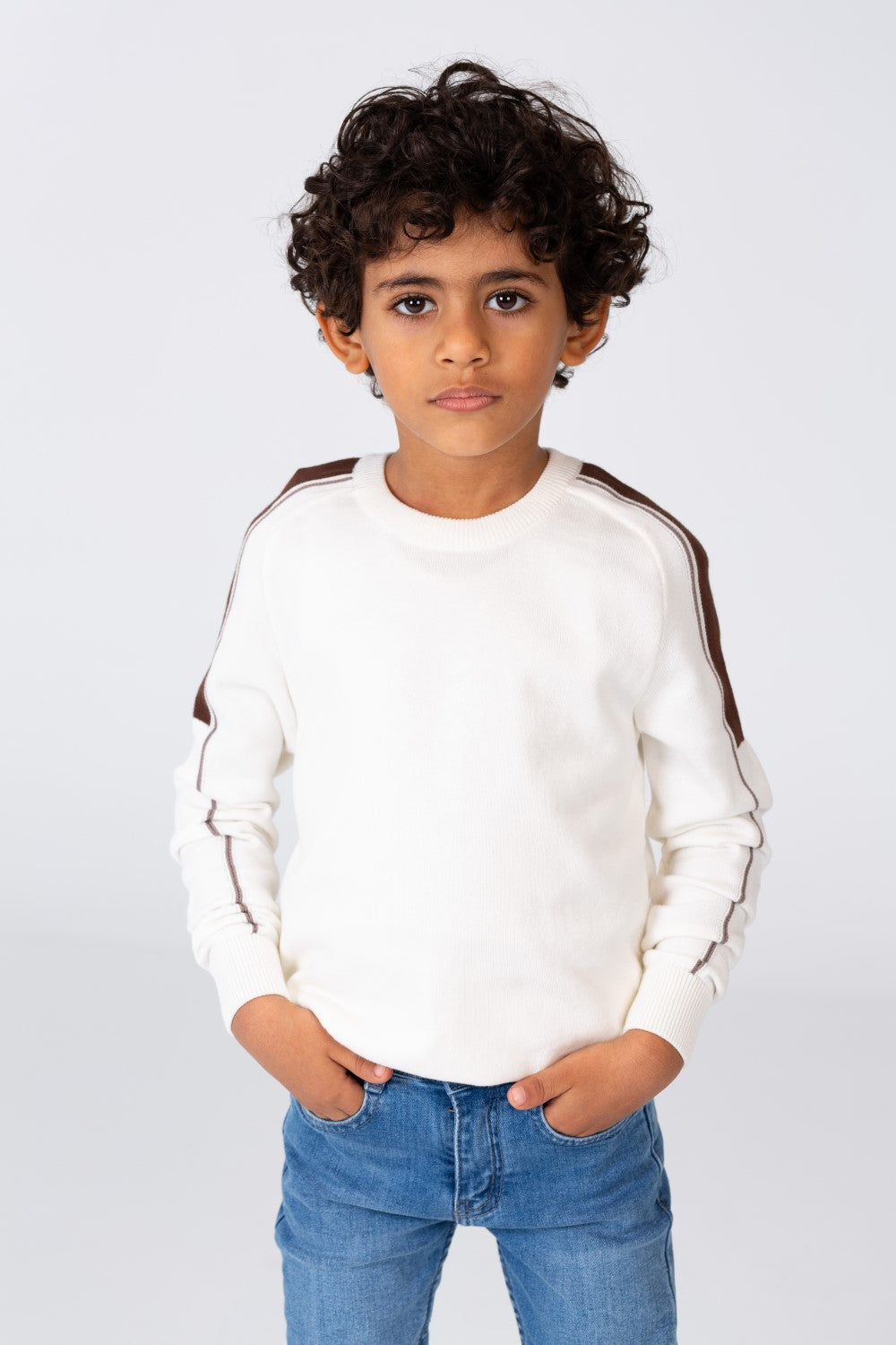 Boys Round Neck Pullover With A Modern Cut And Breathable Material
