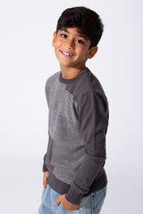 Boy's Slim Fit Cotton Round Neck Long Sleeves Pullover In Breathable Fabric