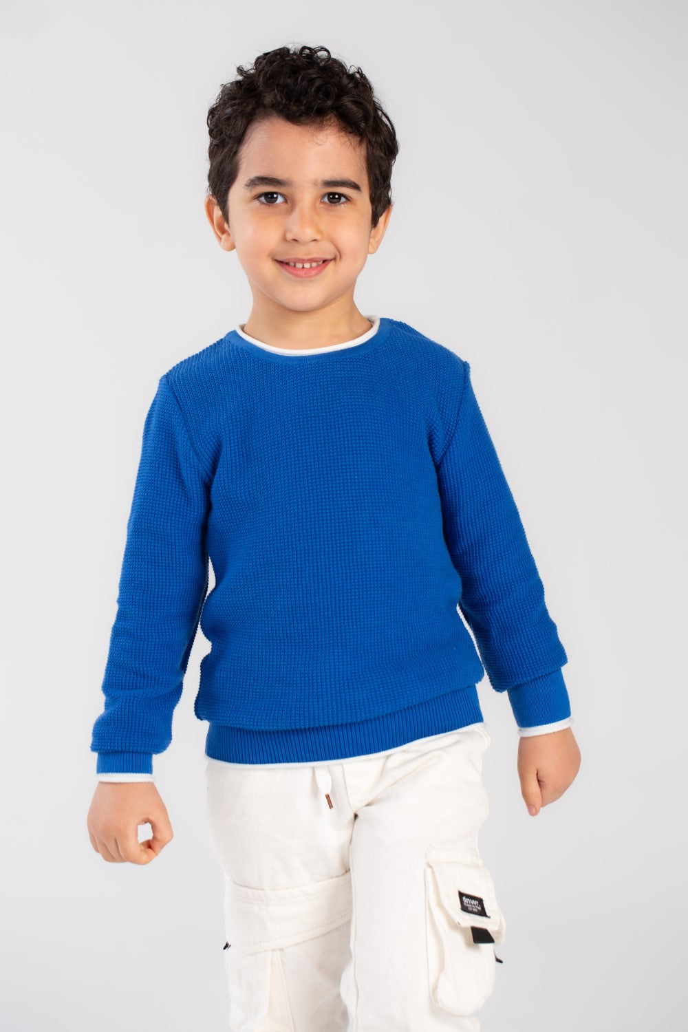Boy's Basic Crew neck Made Of Soft Pullover