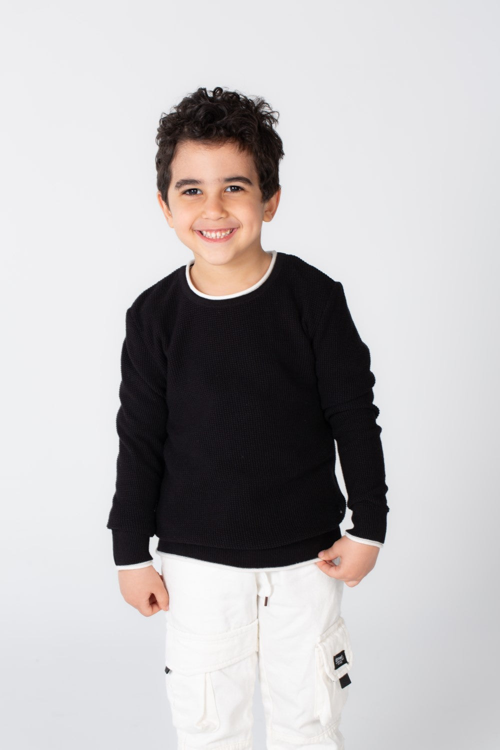 Boy's Basic Crew neck Made Of Soft Pullover