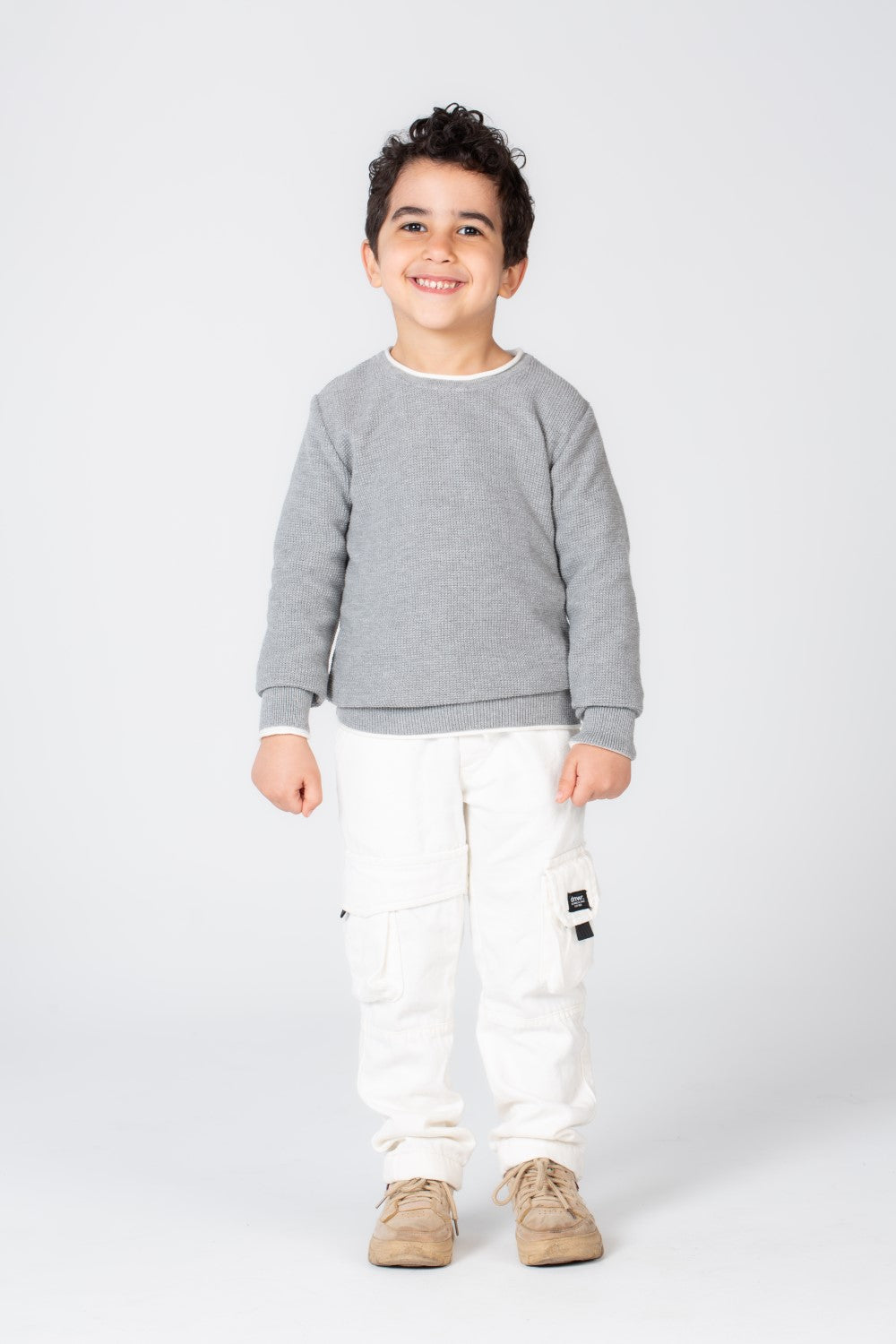 Boy's Basic Crew neck Made Of Soft Pullover