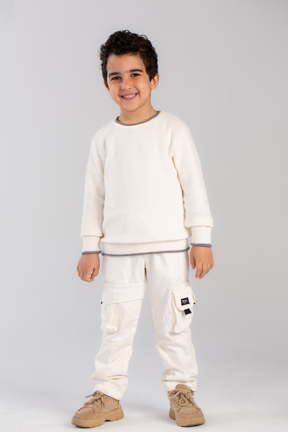 Boy's Basic Crew neck Made Of Soft Pullover