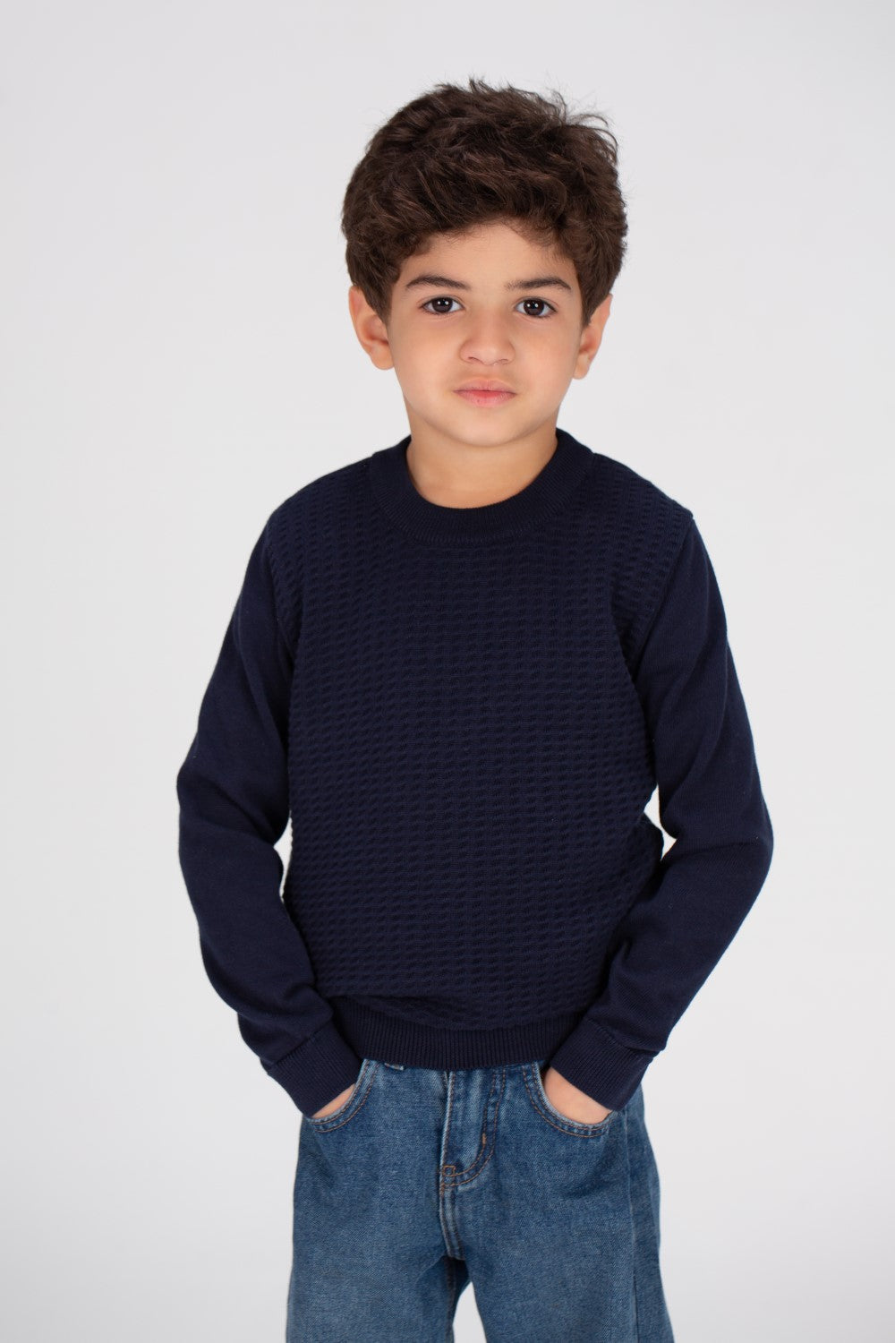 Boy's Crew neck Made Of Soft Basic Pullover