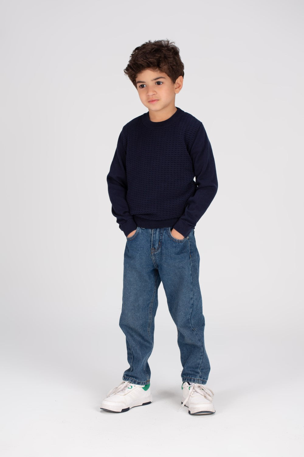 Boy's Crew neck Made Of Soft Basic Pullover
