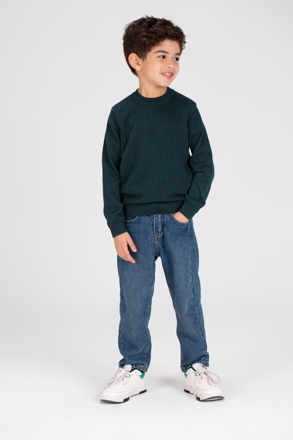 Boy's Crew neck Made Of Soft Basic Pullover