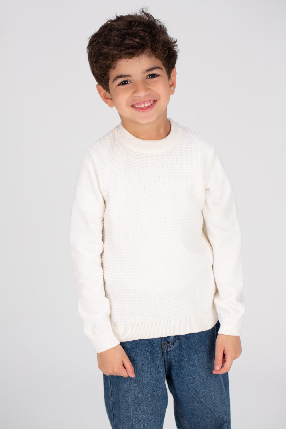 Boy's Crew neck Made Of Soft Basic Pullover