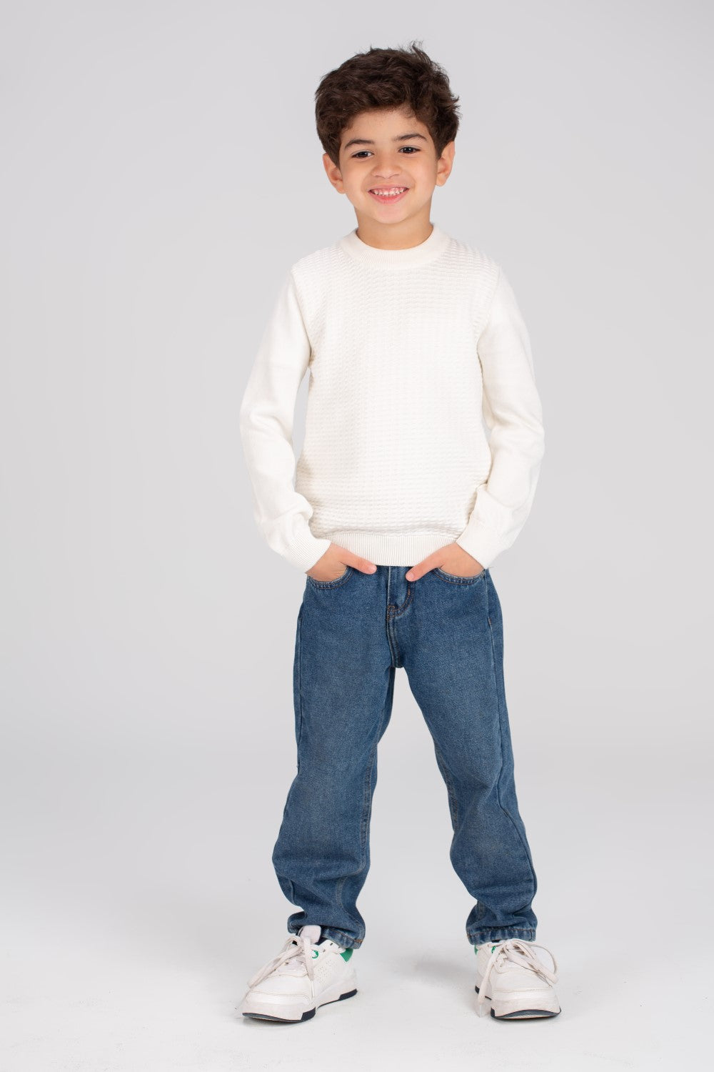 Boy's Crew neck Made Of Soft Basic Pullover