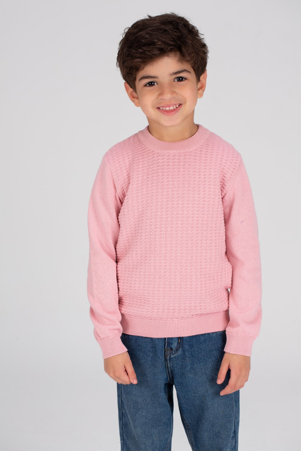 Boy's Crew neck Made Of Soft Basic Pullover
