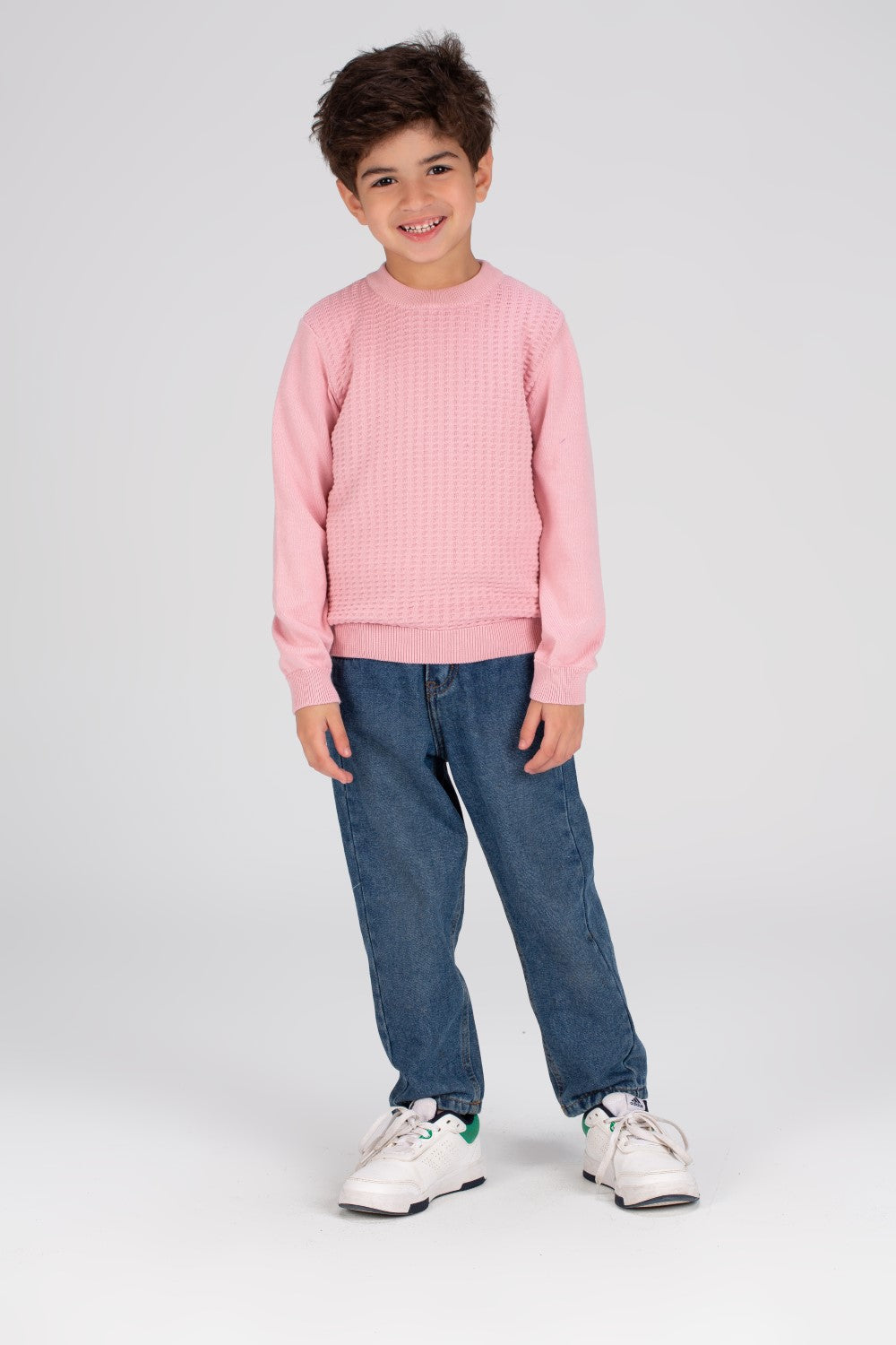 Boy's Crew neck Made Of Soft Basic Pullover