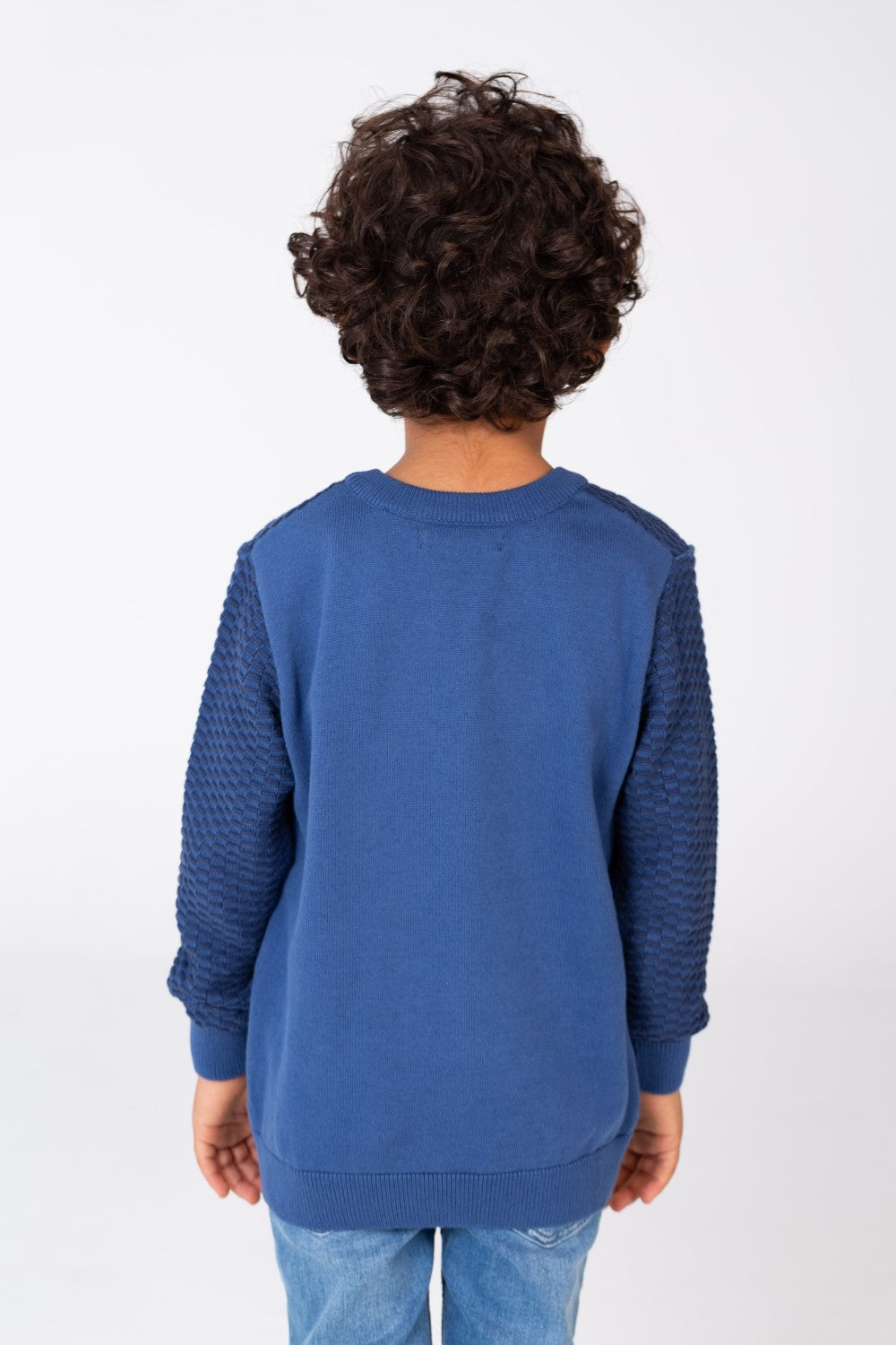 Boy's Plain Pullover With A Round Neck Made Of Cotton Material