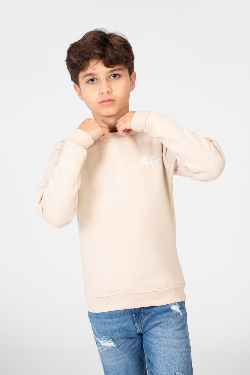 Boy's Printed Crew Neck Sweatshirt