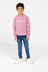 Boy's Sweatshirt With A Round Neck And Text Print On The Front