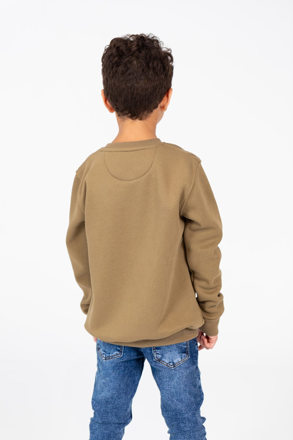 Boy's Sweatshirt With A Round Neck And Text Print On The Front