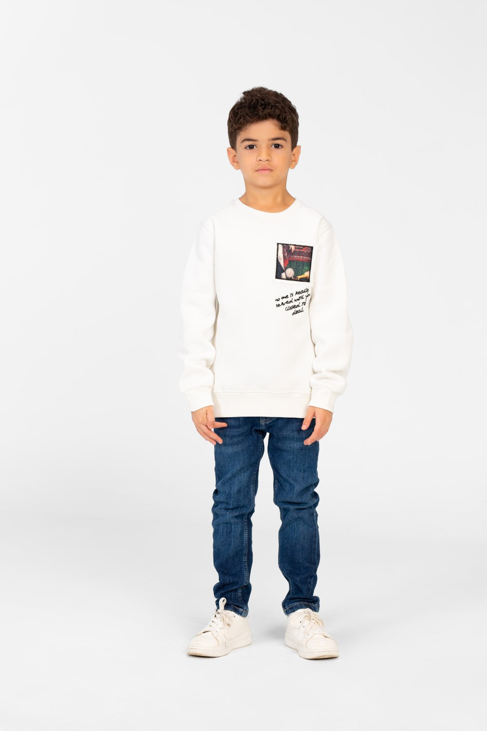 Boy's Long Sleeves Printed Round Neck Sweatshirt
