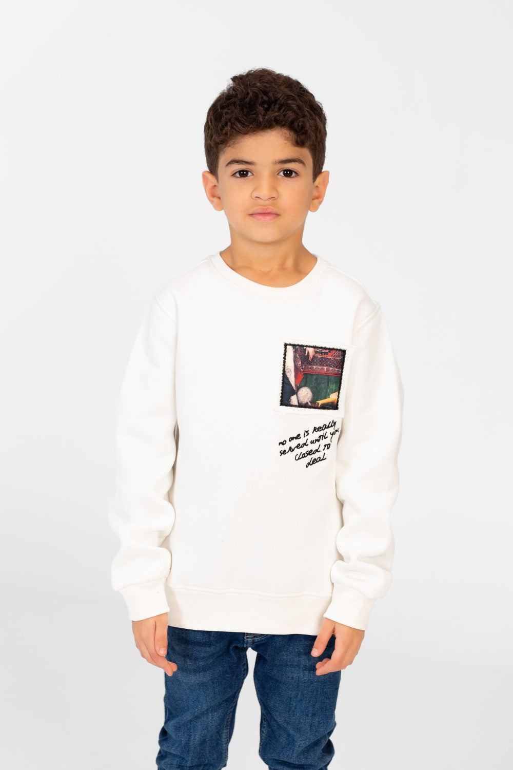 Boy's Long Sleeves Printed Round Neck Sweatshirt