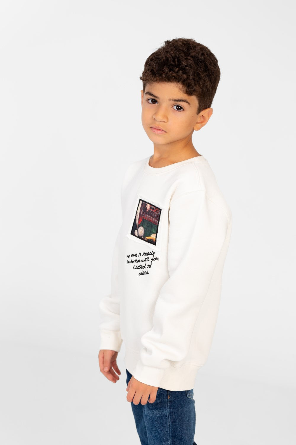 Boy's Long Sleeves Printed Round Neck Sweatshirt