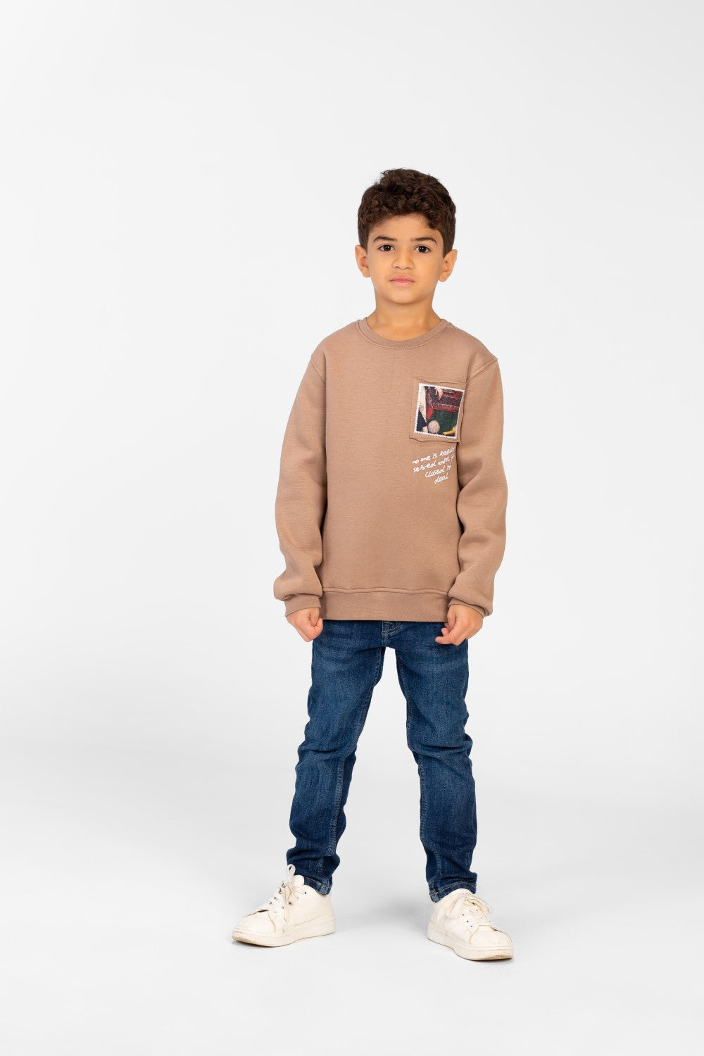 Boy's Long Sleeves Printed Round Neck Sweatshirt
