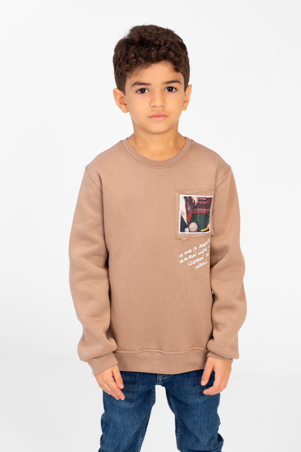 Boy's Long Sleeves Printed Round Neck Sweatshirt