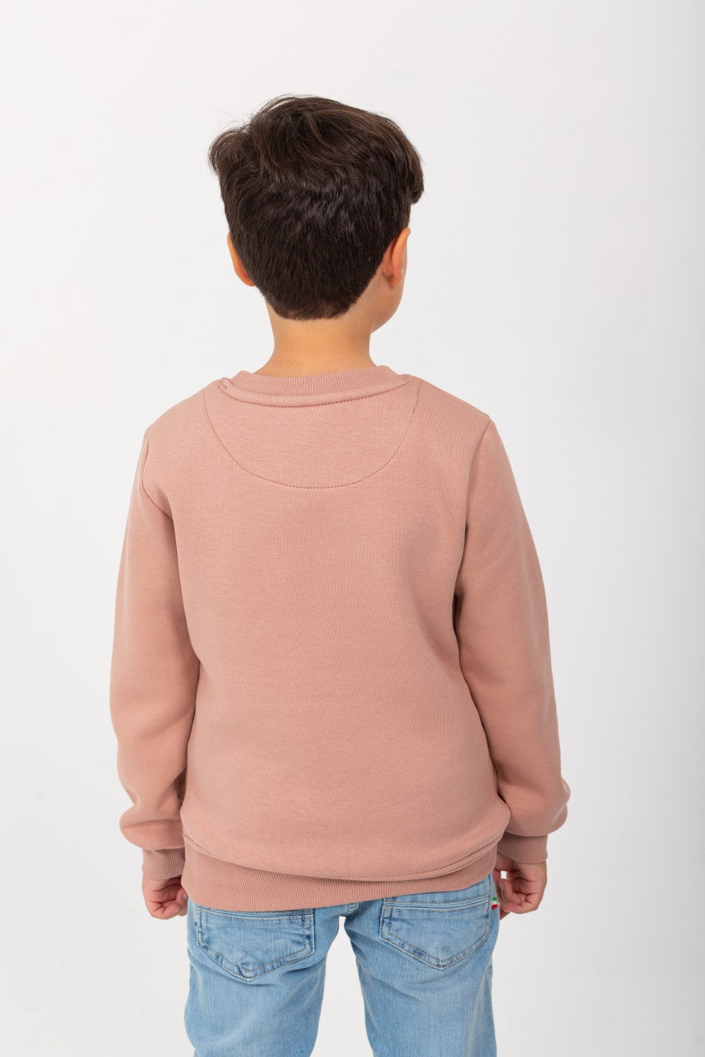 Boy's Rounded Neck Padded With Unqiue Front Print Sweatshirt
