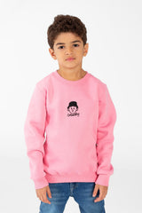Boy's Sweatshirt With Round Neck And Long Sleeves
