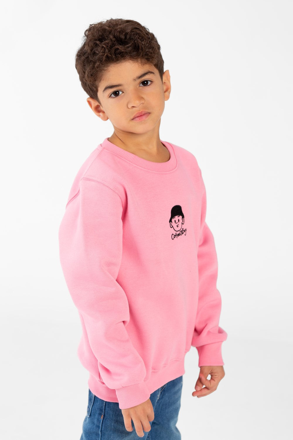 Boy's Sweatshirt With Round Neck And Long Sleeves