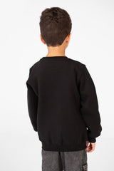 Boy's Round Neck With A Graphic Print On The Front Sweatshirt