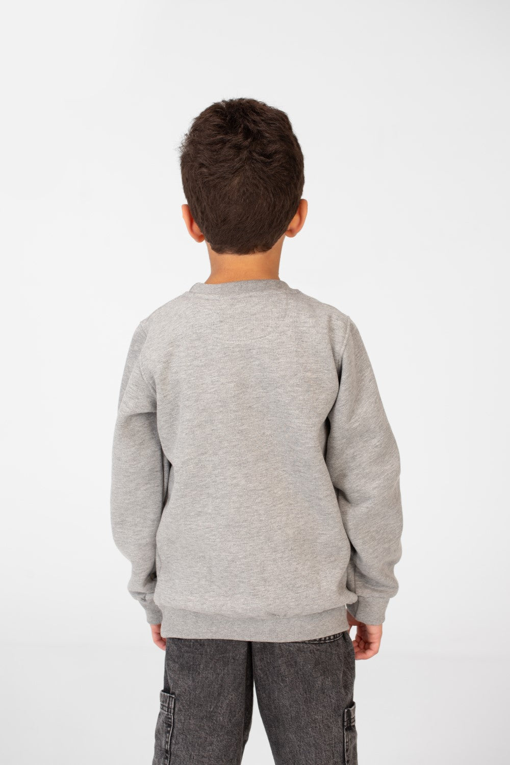 Boy's Round Neck With A Graphic Print On The Front Sweatshirt