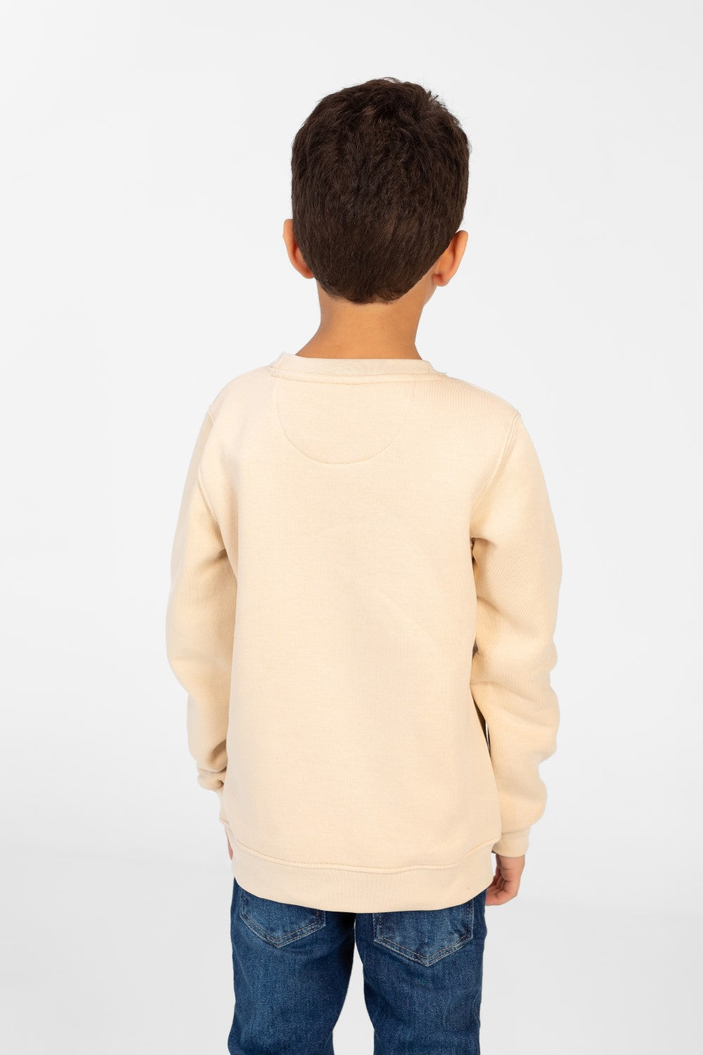Boy's Round Neck Sweatshirt With A Print On The Front