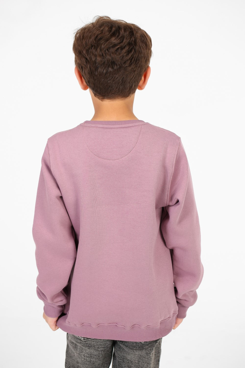 Boy's Round Neck Sweatshirt With Front Graphic Print