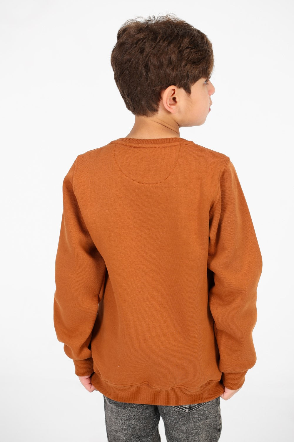 Boy's Round Neck Sweatshirt With Front Graphic Print