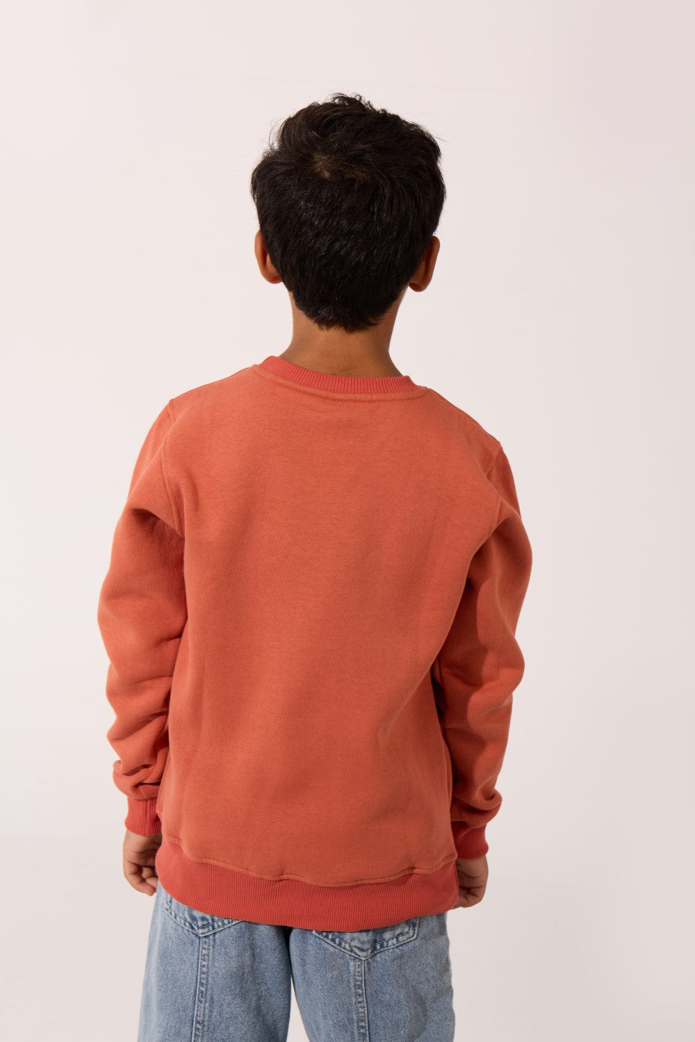 Boy's Milton Slim Fit Sweatshirt With A Round Neck And Front Text Print