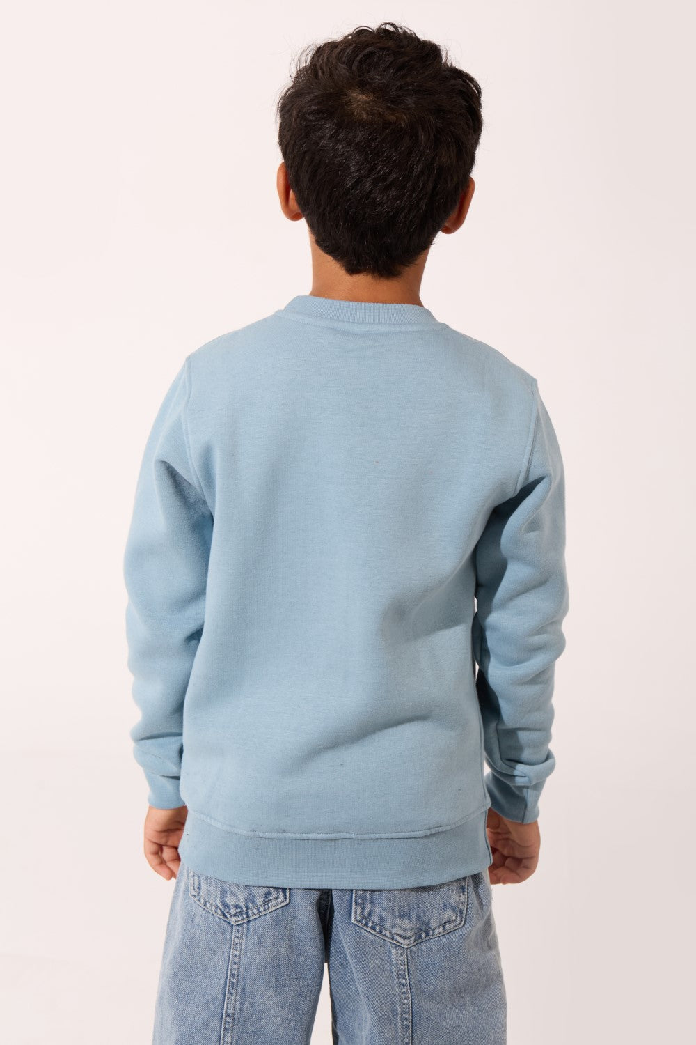 Boy's Milton Slim Fit Sweatshirt With A Round Neck And Front Text Print