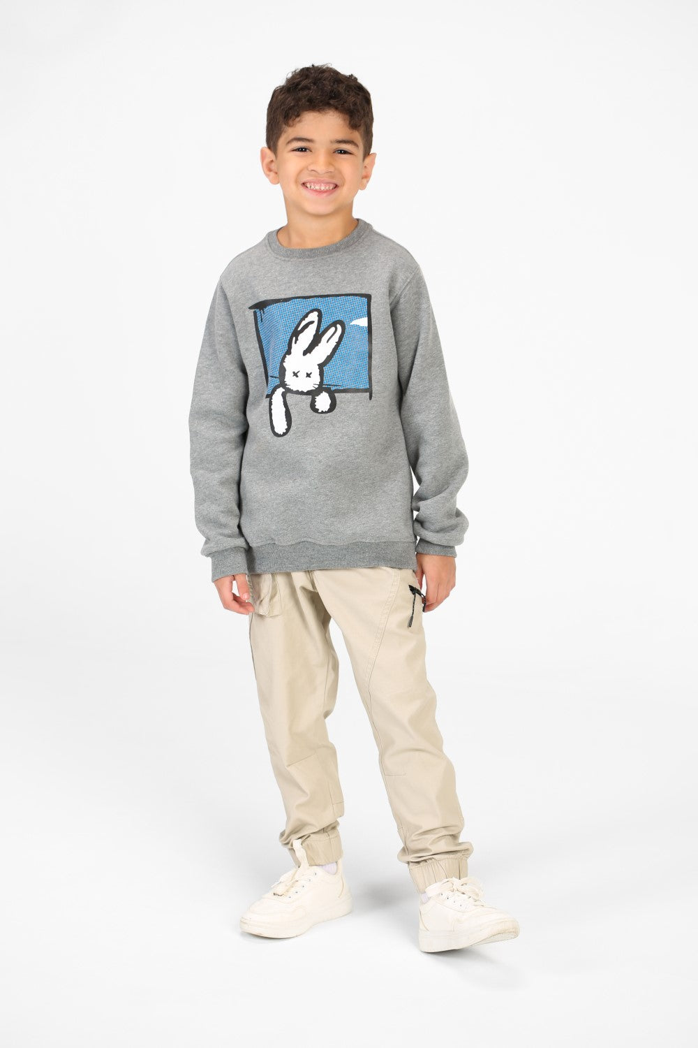 Boy's Long Sleeves Crew Neck Sweatshirt With Front Print