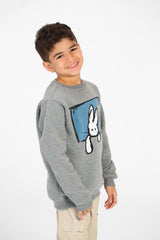 Boy's Long Sleeves Crew Neck Sweatshirt With Front Print