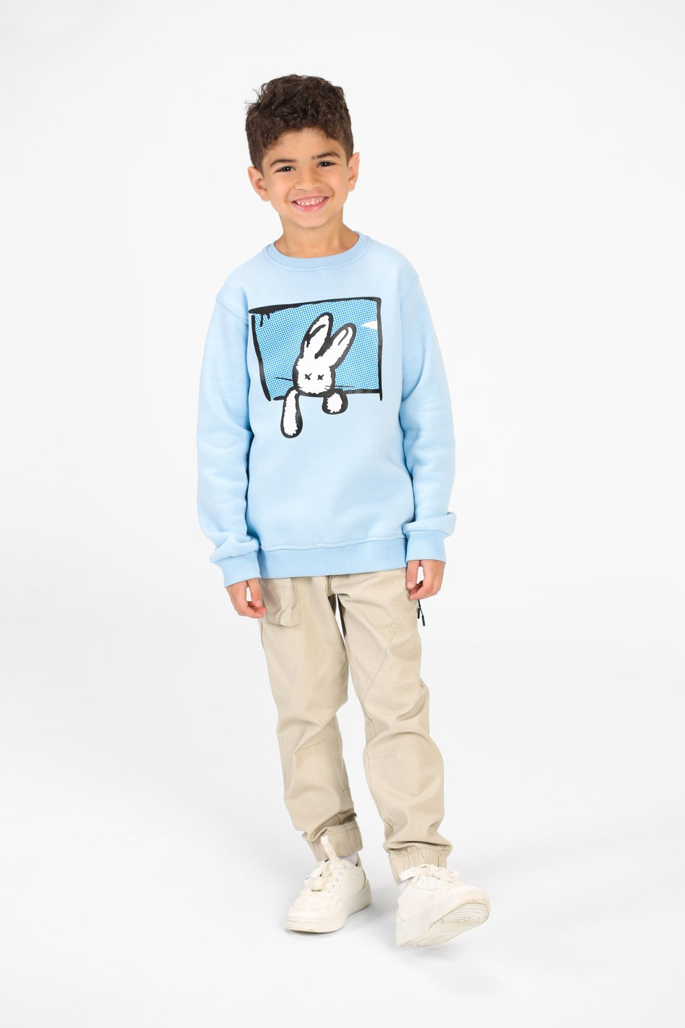 Boy's Long Sleeves Crew Neck Sweatshirt With Front Print