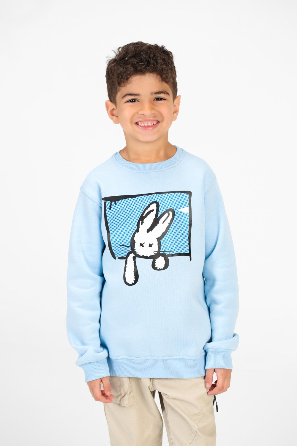 Boy's Long Sleeves Crew Neck Sweatshirt With Front Print